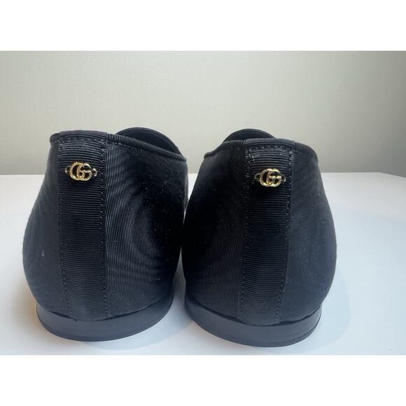 Authentic Men's Gucci Black Silk Grossgrain Bow Pointed Loafers 739937 New $890 - Picture 8 of 12